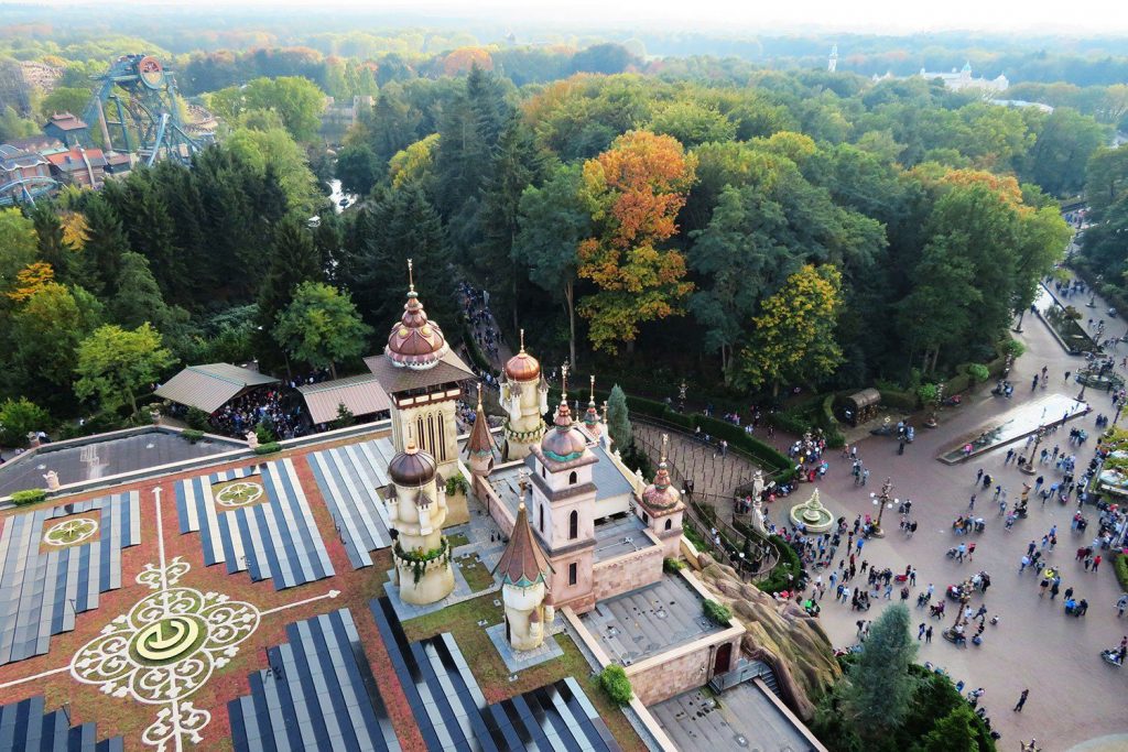 Efteling Symbolica attraction park view from above on the Pagoda