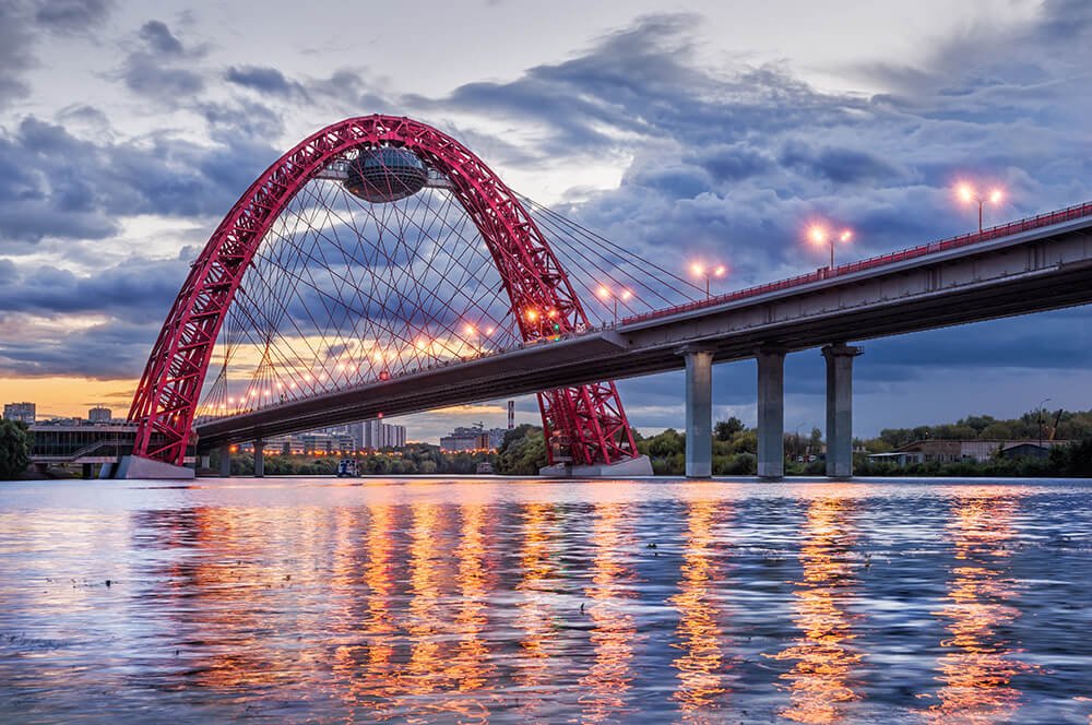 Picturesque bridge in Moscow